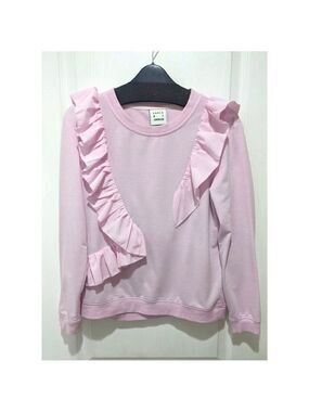 KAREN by Simonsen | Ruffle Sash Sweatshirt in Pink
